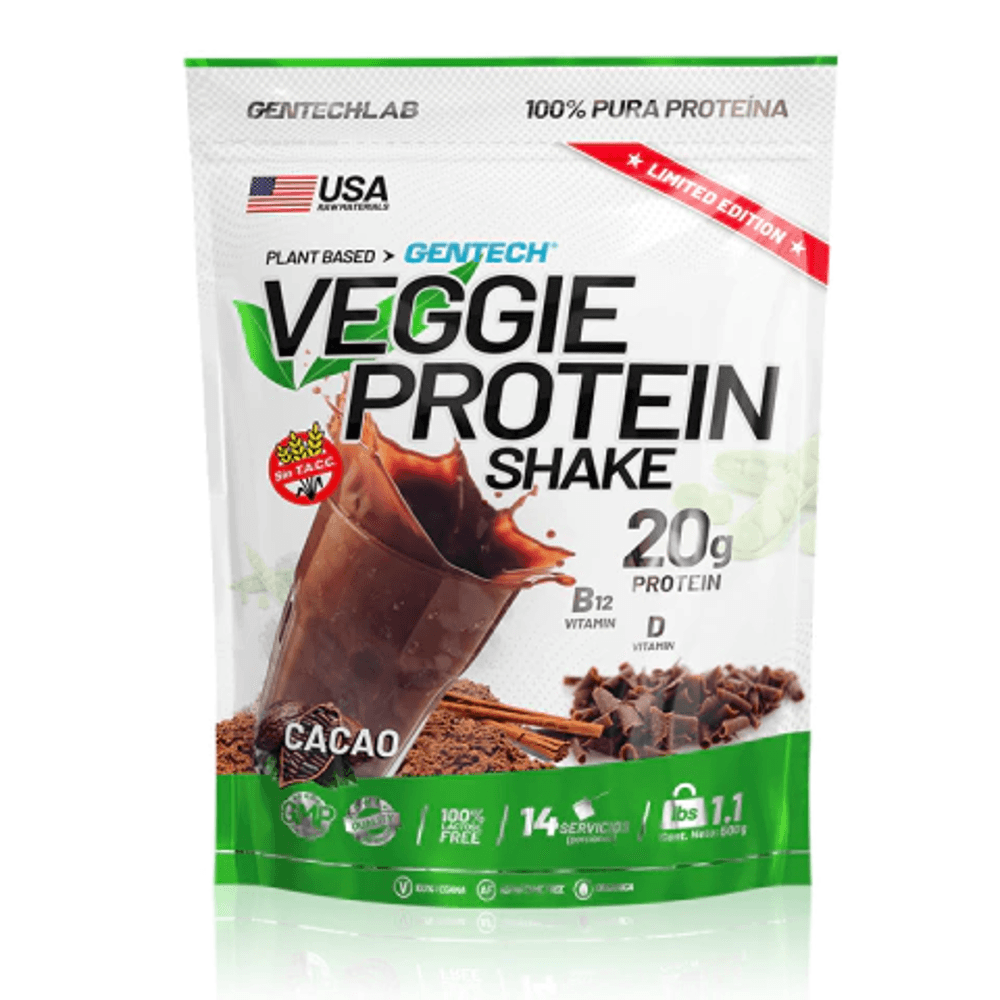 Veggie Protein Shake 500 gr Cacao Gentech