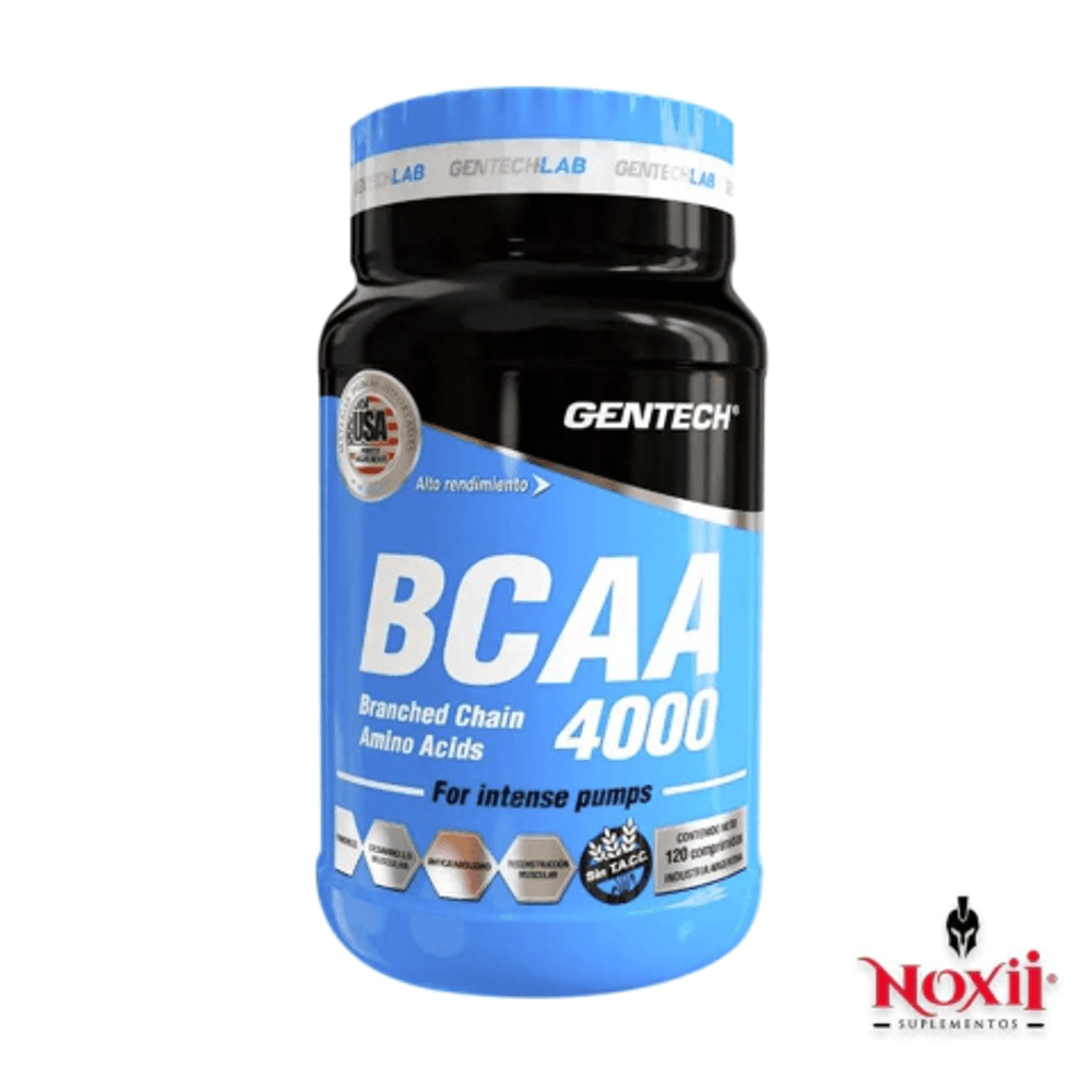 BCAA 4000 Aminoácido 120 Tabs Gentech