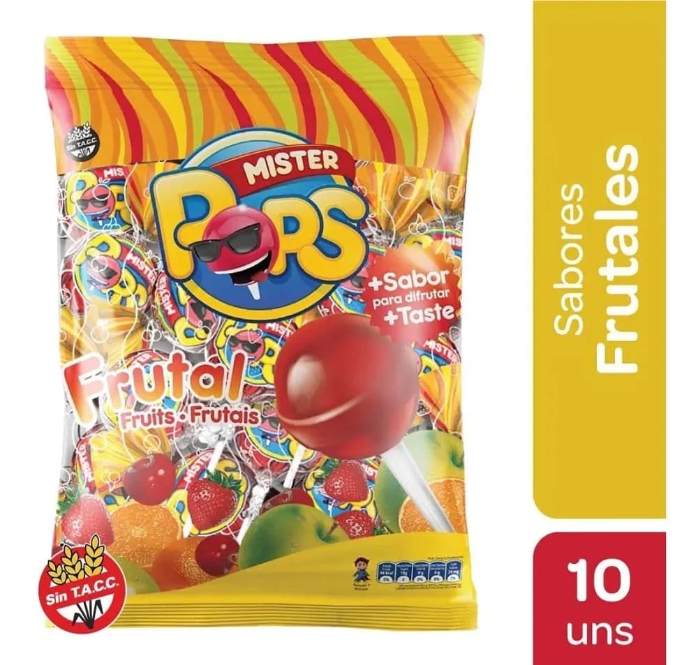 CHUP ARCOR MISTER POPS FRUTAL 125G