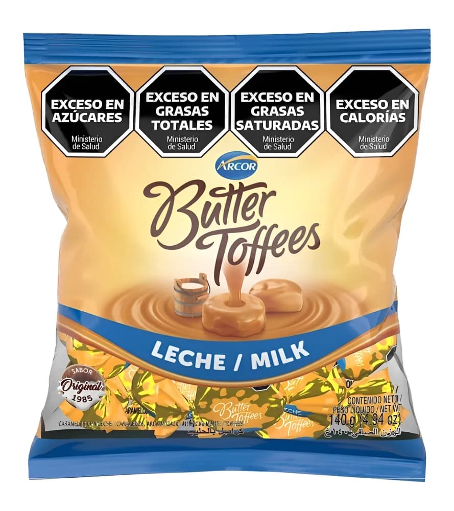 CARA ARCOR BUTTER TOFFEES LECHE 140 G