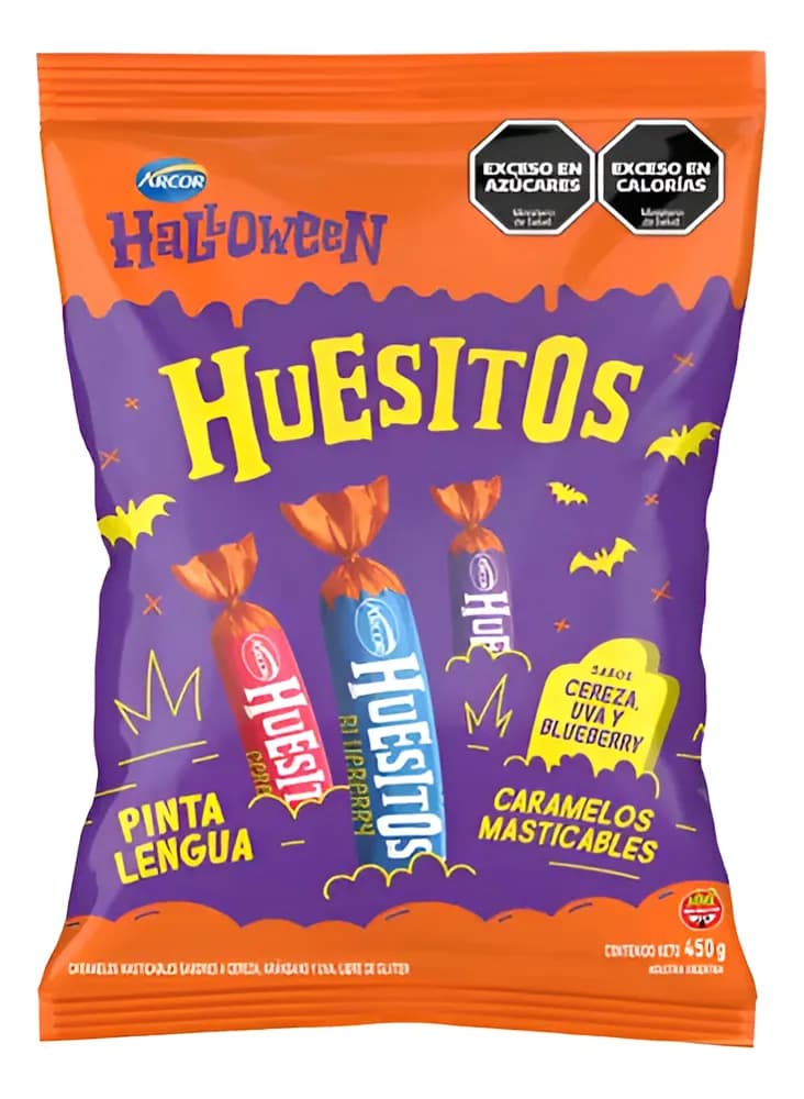 CARA ARCOR MASTICABLES HALLOWEEN HUESOS 450G