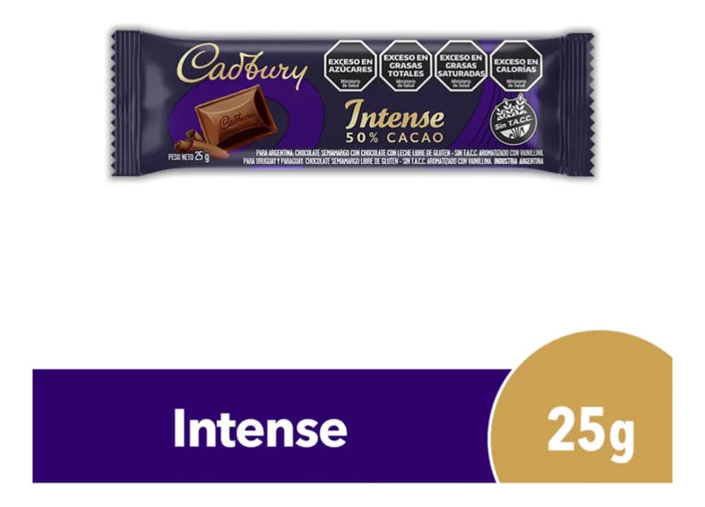 CHOCO SEMIAMARGO CADBURY 25G