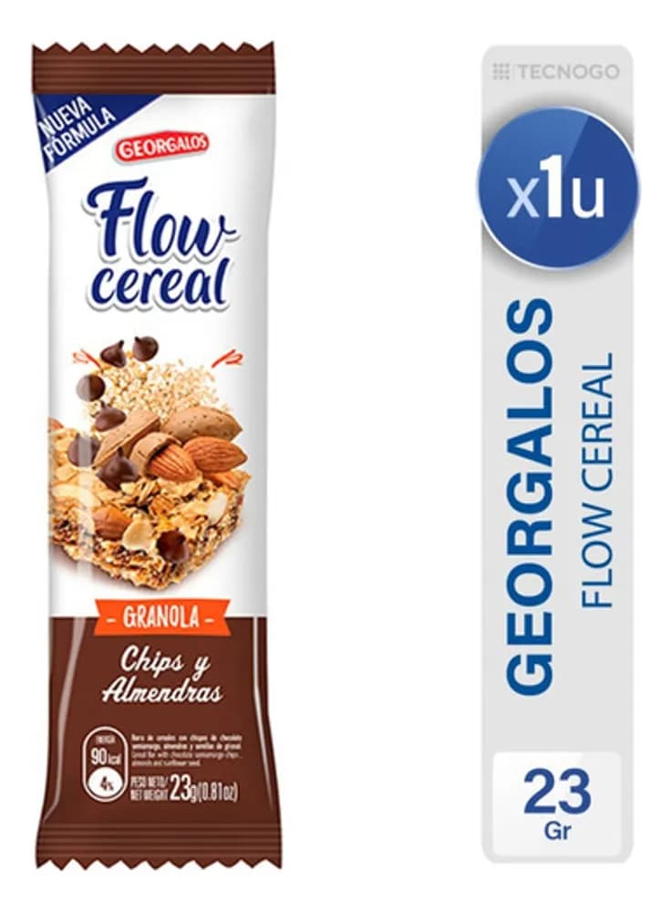 CEREAL FLOW GRANOLA CHIPS Y ALMENDRAS F 23G