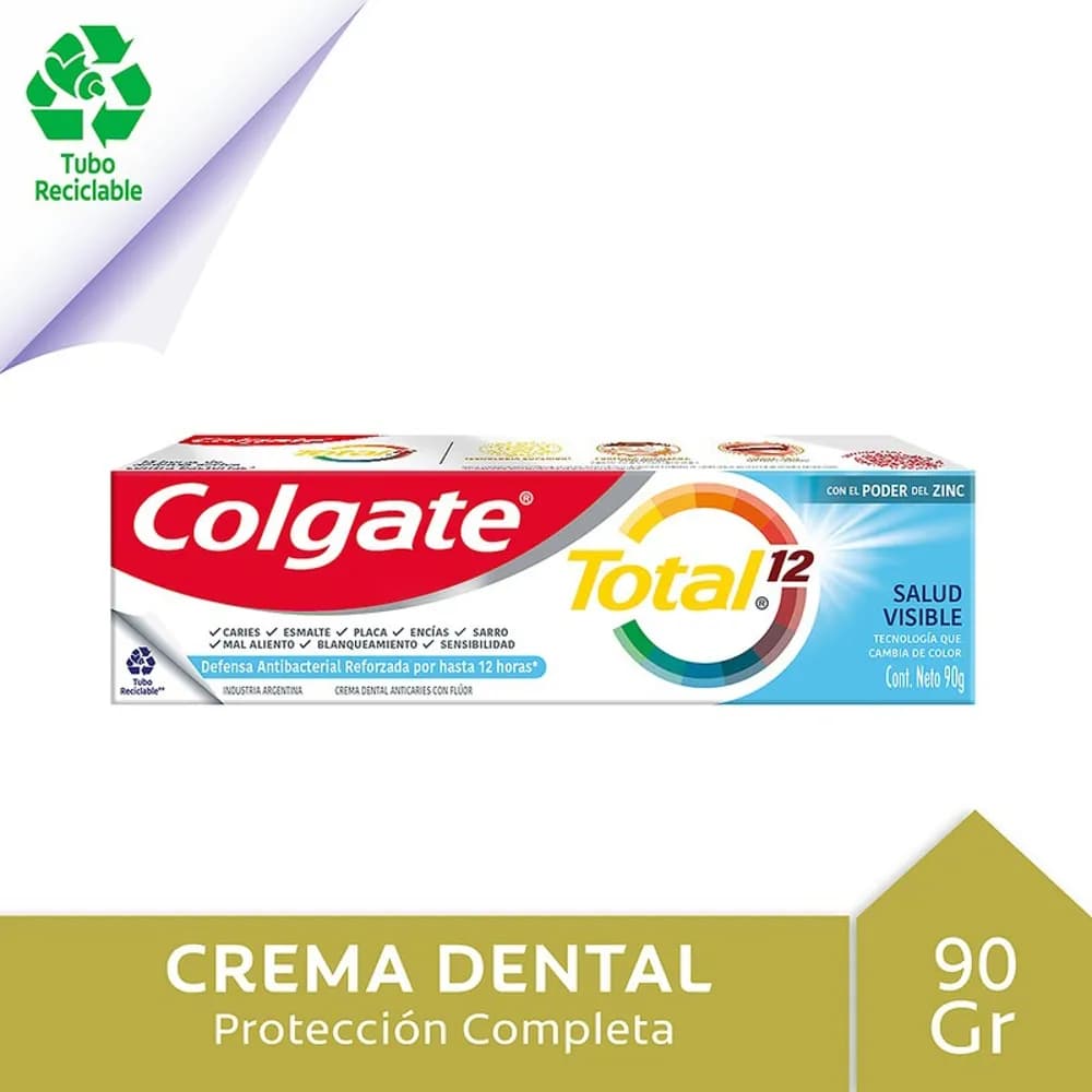 DENT COLGATE TOTAL 12 SALUD VISIBLE 90G