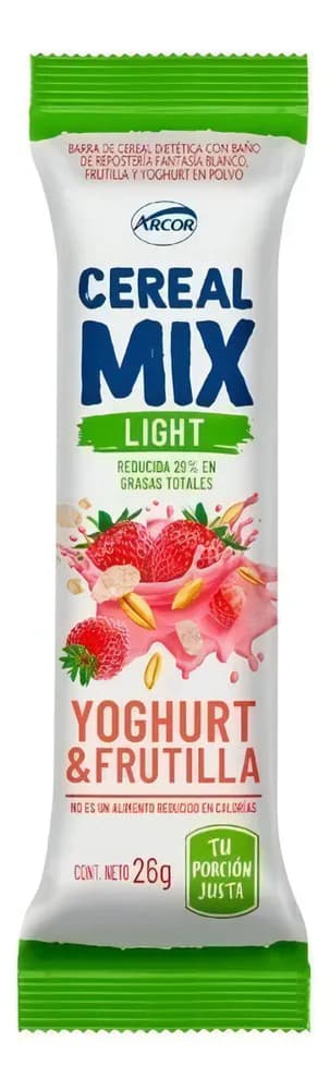 BARRA CEREAL MIX YOGHURT FRUTILLA LIGHT 26 G