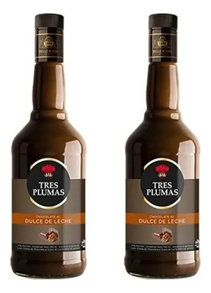 LICOR FINO TRES PLUMAS SABOR DULCE DE LECHE
