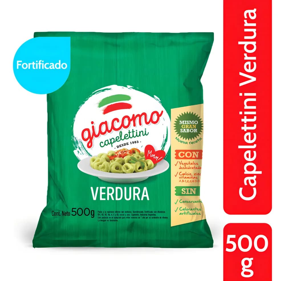 CAPELETTINI GIACOMO VERDURA 500 G