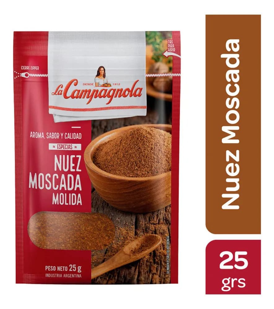 ESPECIAS NUEZ MOSCADA MOLIDA LA CAMPAGNOLA 25G