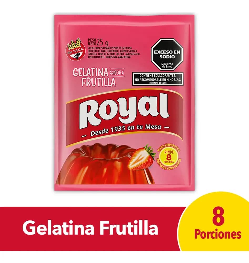 GELATINA ROYAL FRUTILLA 25 G