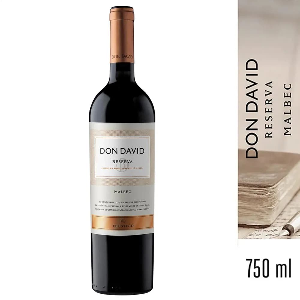 VINO DON DAVID RESERVA MALBEC 750 CC