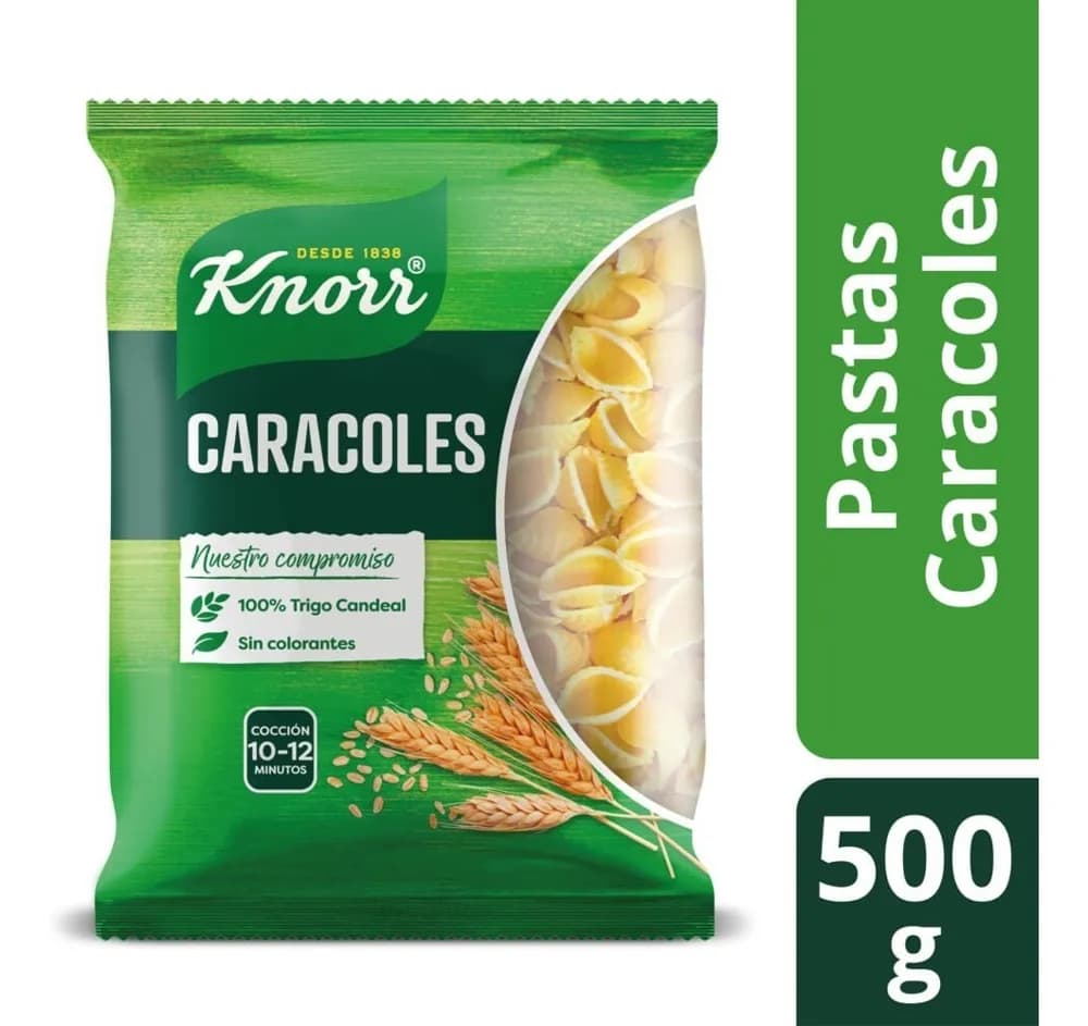 FIDEOS KNORR CARACOLES 500G