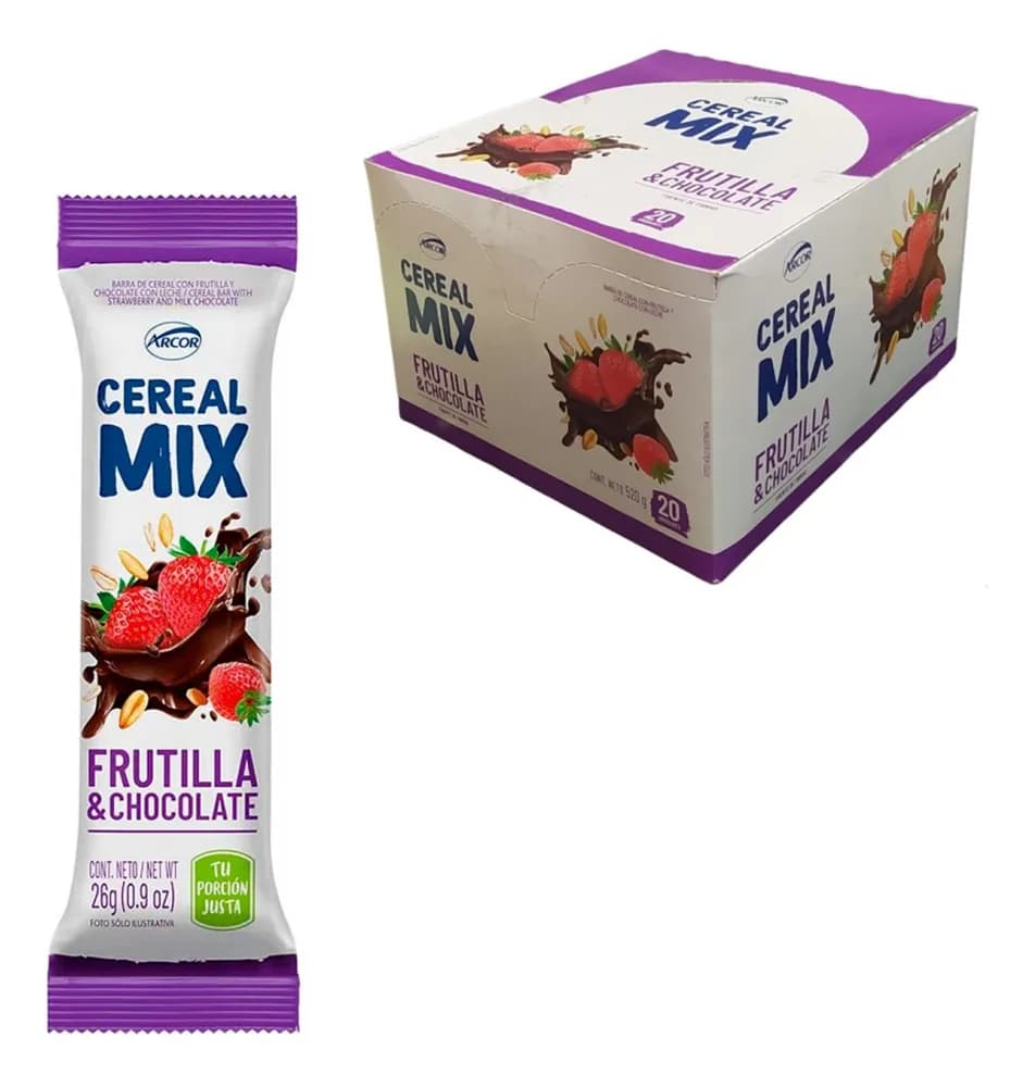 BARRA CEREAL MIX FRUTILLA CHOCOLATE 26 G