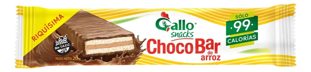 CHOCOBAR NEGRO ARROZ GALLO 20G