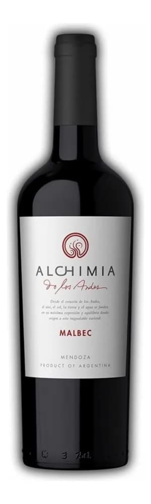 VINO ALCHIMIA TINTO MALBEC DE LOS ANDES