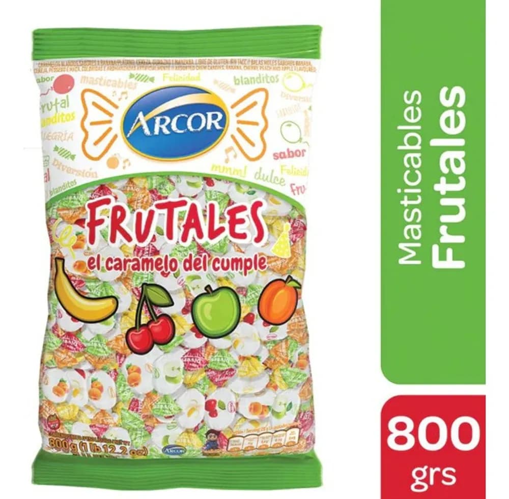 CARA ARCOR MASTICABLES FRUTALES 800G