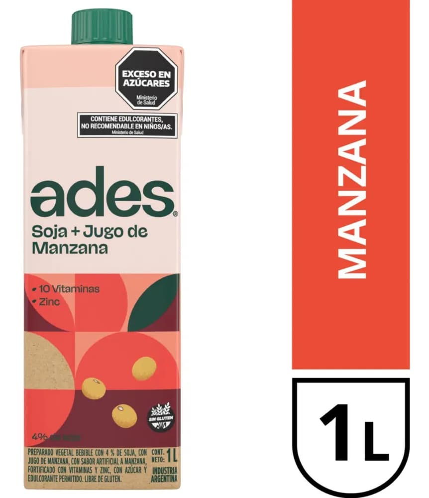 JUGO ADES MANZANA 1 L