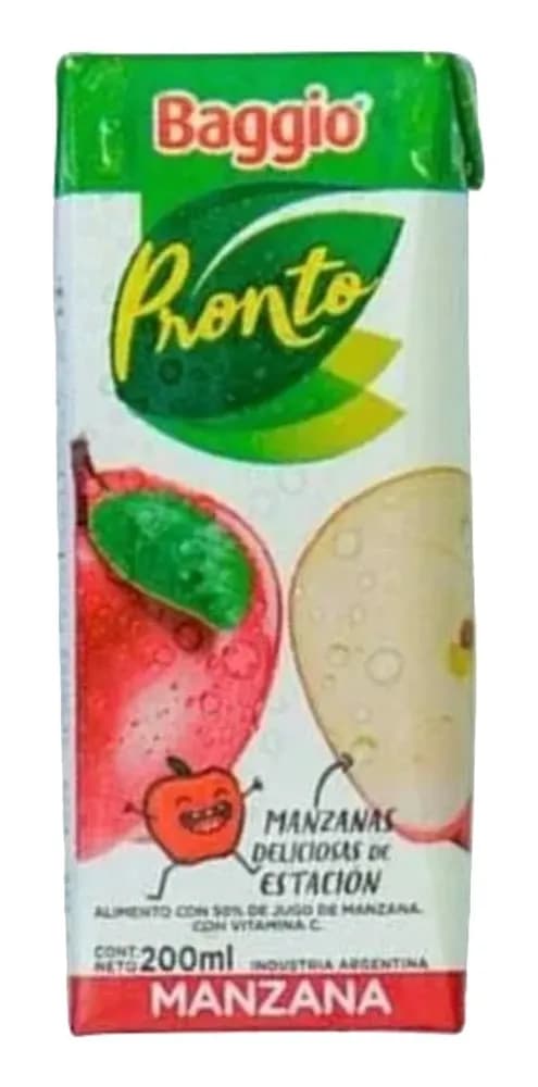 JUGO BAGGIO PRONTO MANZANA 200ML
