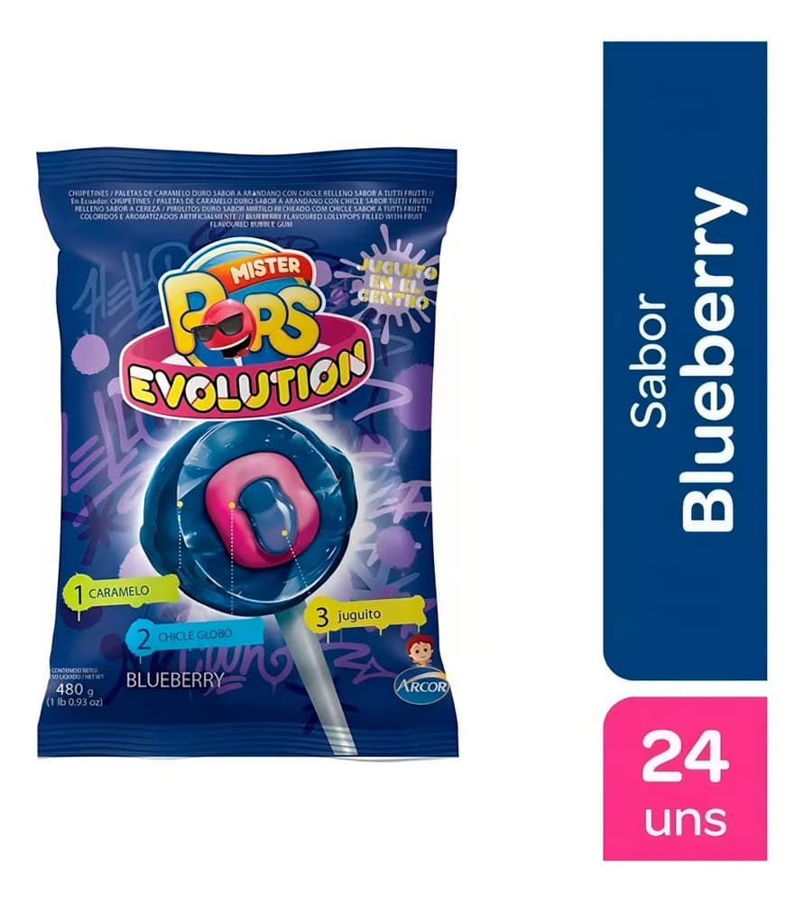 CHUP MR POPS BLUEBERRY 24U 432G