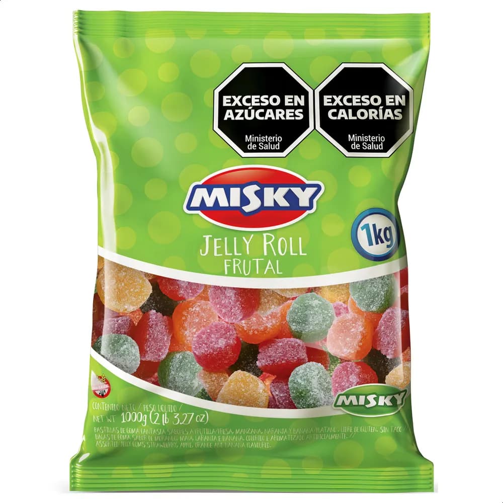 GOMITAS MISKY JELLY ROLL FRUTAL 1000G