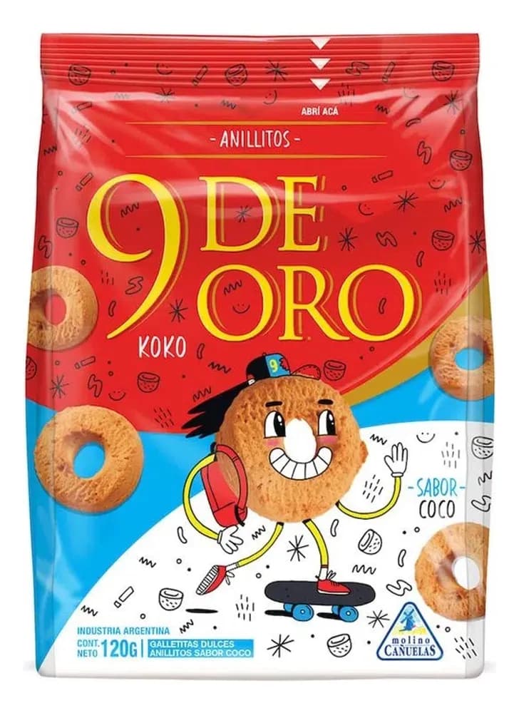 GALLE 9 DE ORO ANILLOS COCO 120 G