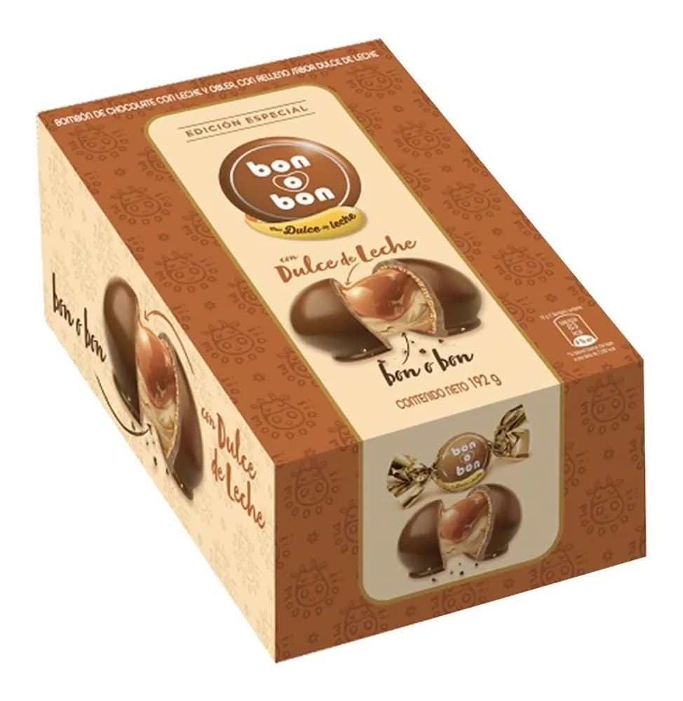 CAJA BON O BON CON DULCE DE LECHE ARCOR 192G