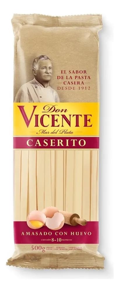FIDEO DON VICENTE CASERITO C HUEVO 500G