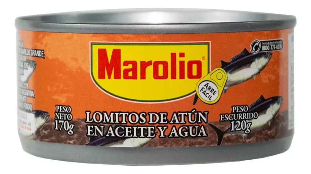 ATUN ACEITE AGUA MAROLIO 170G