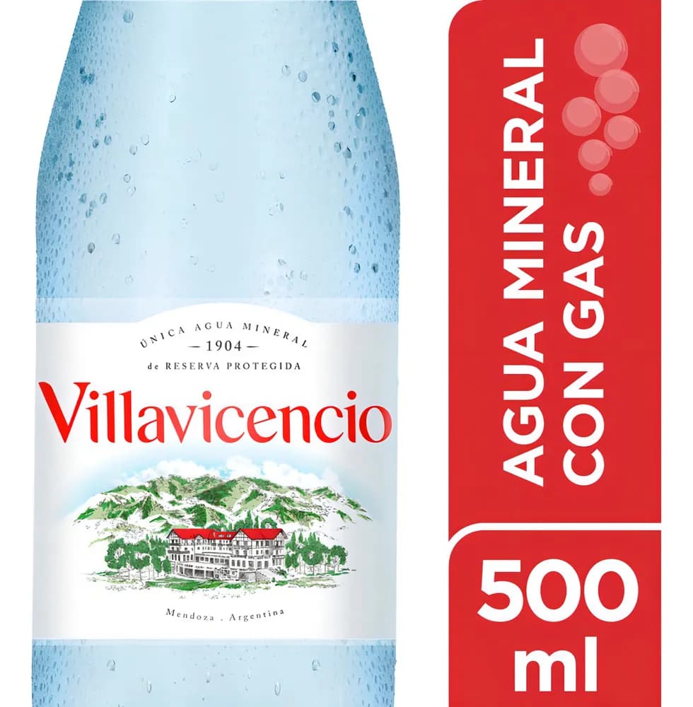 AGUA VILLAVICENCIO CON GAS 500 CC