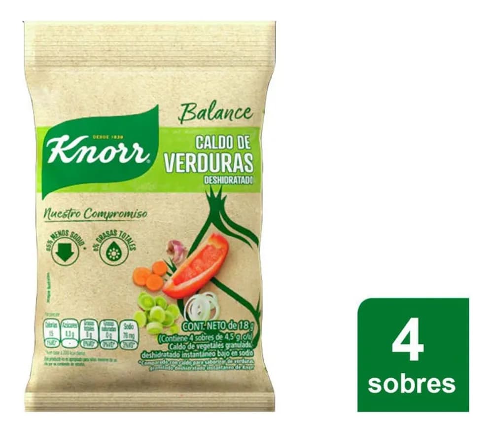 CALDO KNORR VERDURA 18G