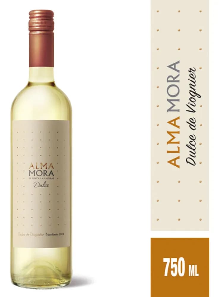 VINO ALMA MORA BLANCO DULCE VIOGNIER 750 CC
