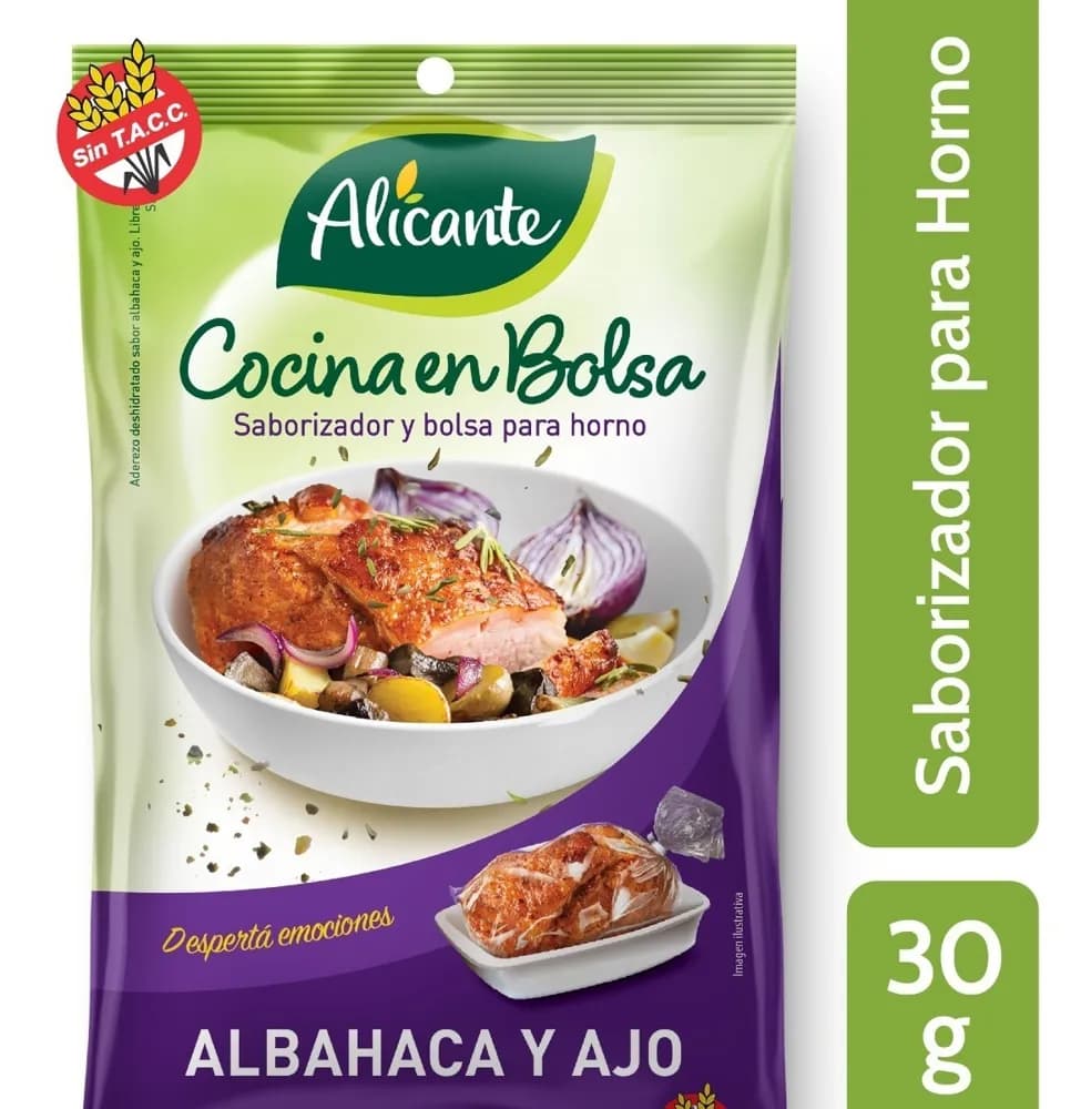 COCINA ALICANTE EN BOLSA ALBAHACA Y AJO 300G