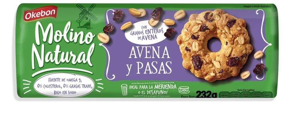 GALLE MOLINO NAT AVENA Y PASAS OKEBON 240G