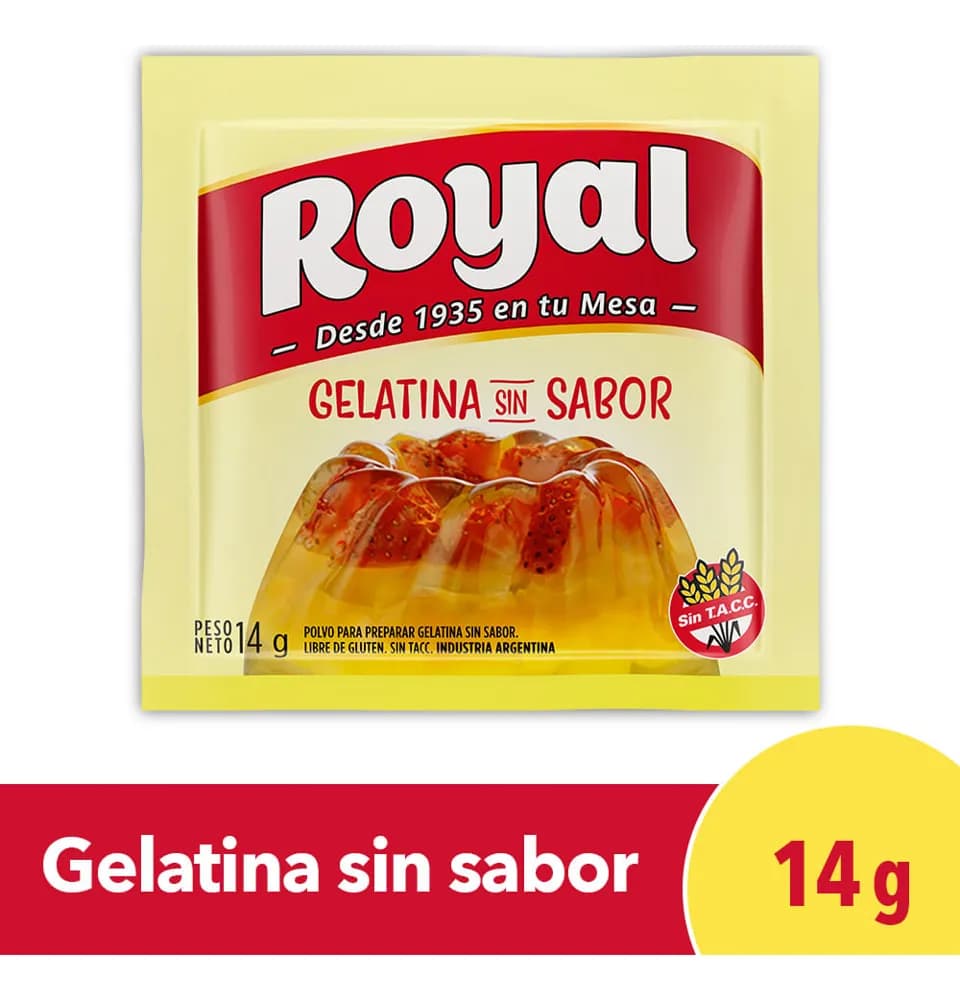 GELATINA ROYAL SIN SABOR 14G