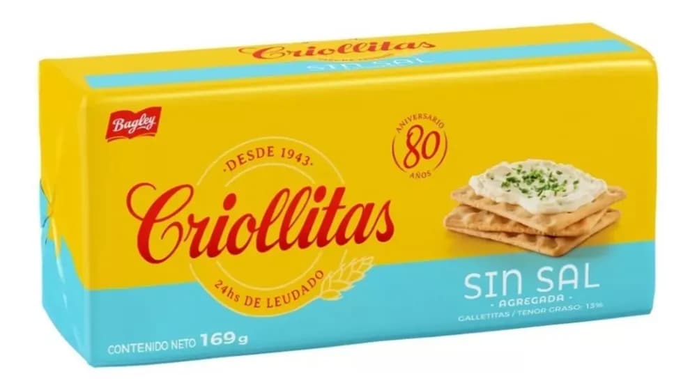 GALLE CRIOLLITAS SIN SAL AGREGADA BAGLEY