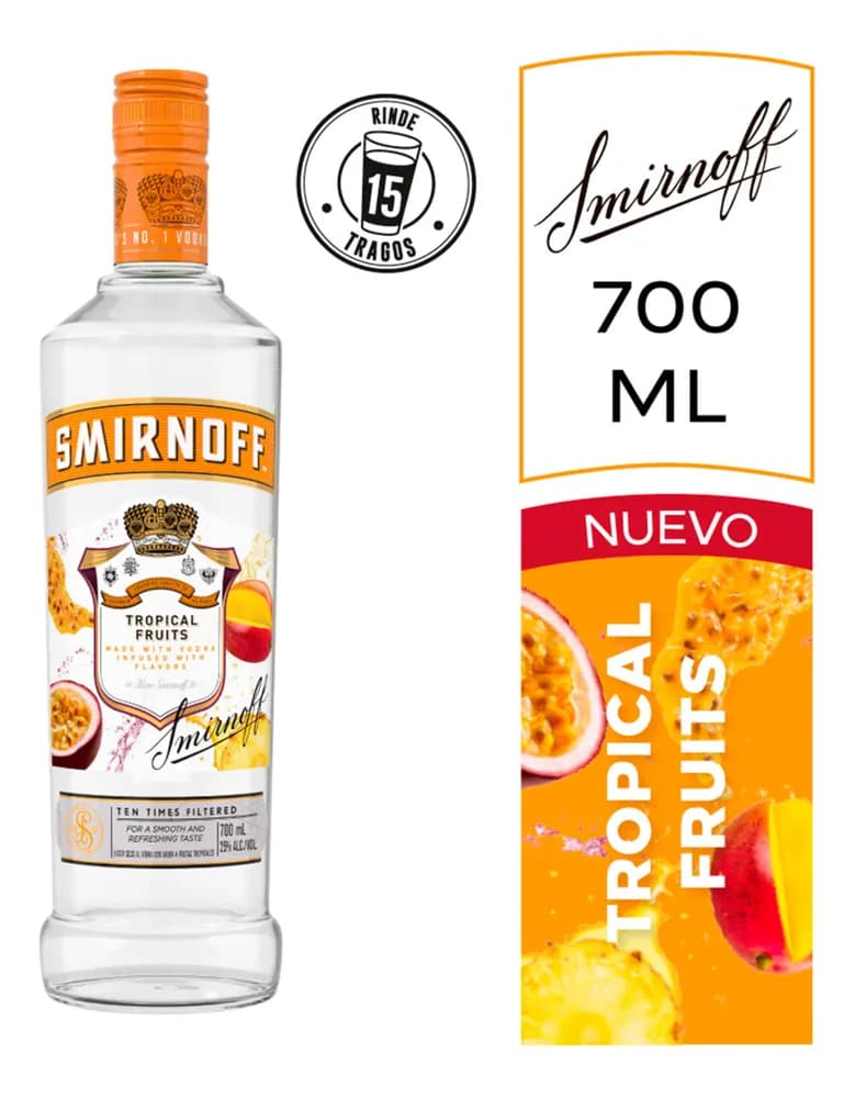 VODKA SMIRNOFF TROPICAL FRUITS 700 CC