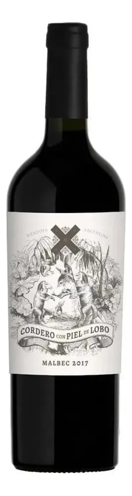 VINO CORDERO CON PIEL DE LOBO TINTO 750 CC