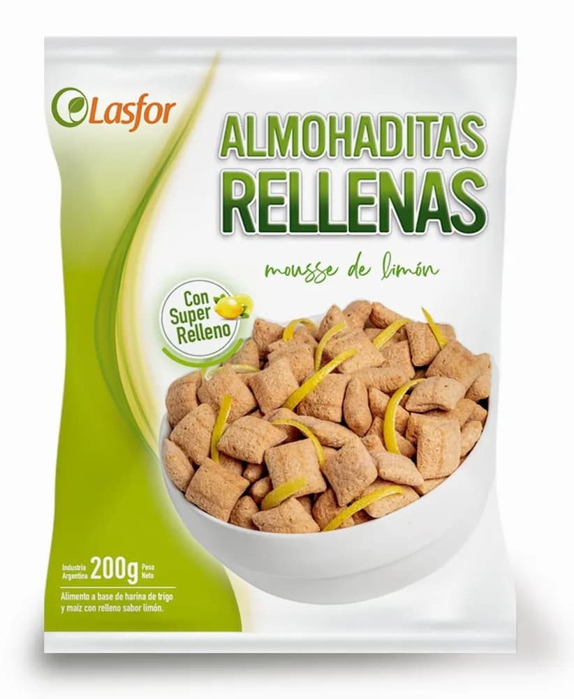CEREAL ALMOHADITAS RELLENAS MOUSSE DE LIMON 200G