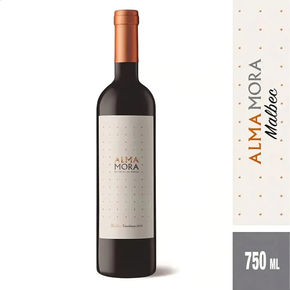 VINO ALMA MORA MALBEC 750 CC