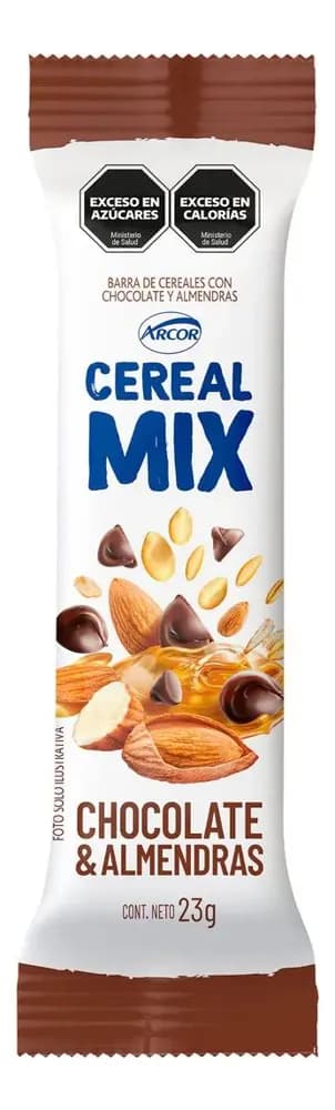 BARRA CEREAL MIX CHOCOLATE ALMENDRA 23 G