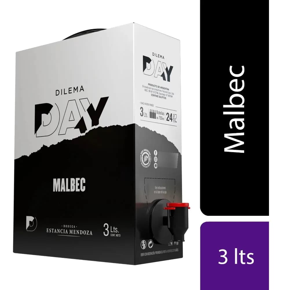 VINO DILEMA DAY MALBEC 3 L
