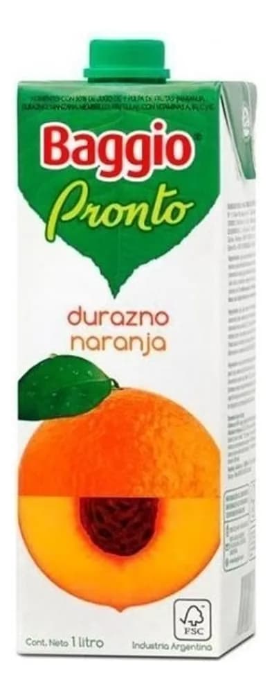 JUGO BAGGIO PRONTO DURAZNO 1L
