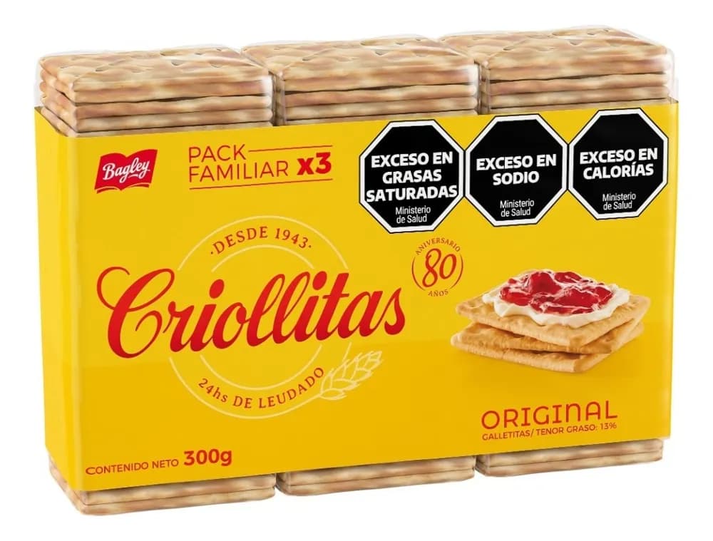 GALLE CRIOLLITAS ORIGINAL BAGLEY X3