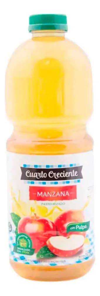 JUGO CUARTO CRECIENTE MANZANA CON STEVIA 1.5 L