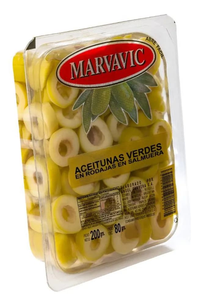ACEITUNA MARVAVIC EN RODAJAS 200 G