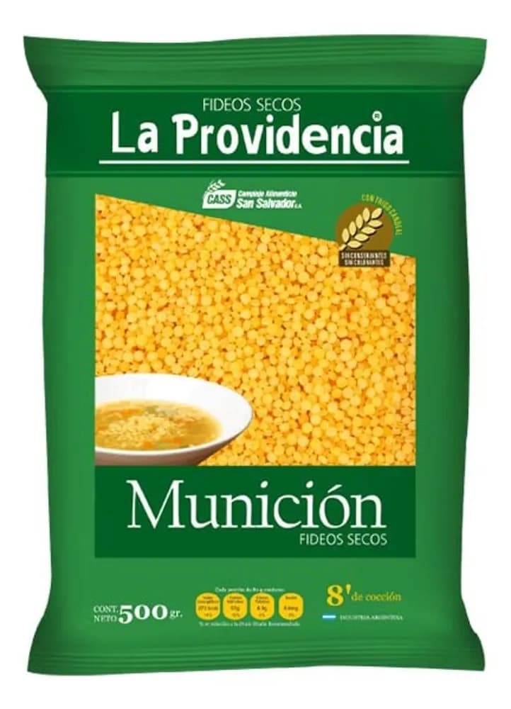 FIDEOS LA PROVIDENCIA MUNICION 500G