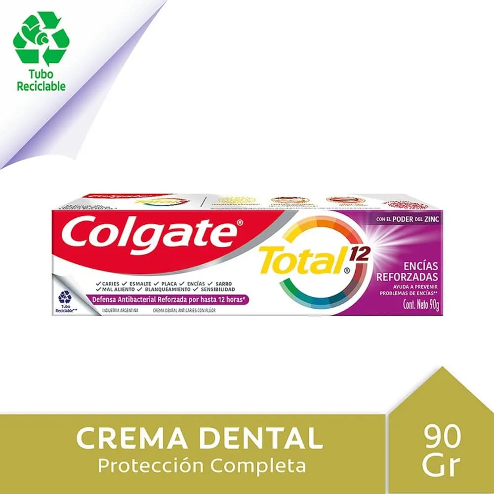 DENT COLGATE TOTAL 12 ENCIAS REFORZADAS 90 G