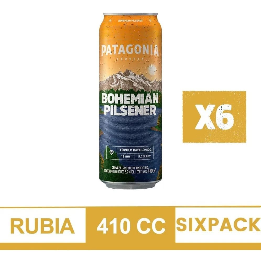 CERV PATAGONIA BOHEMIAN PILSENER LATA X 6