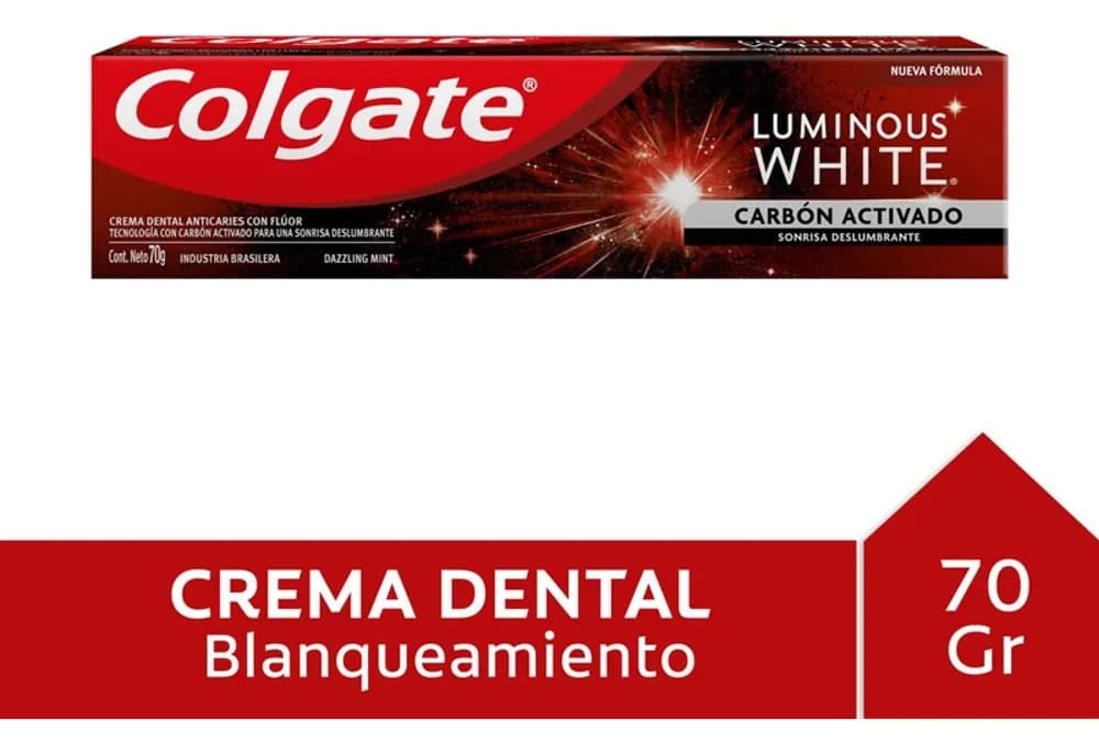 DENT COLGATE LUMINOUS WHITE CARBON 70 G