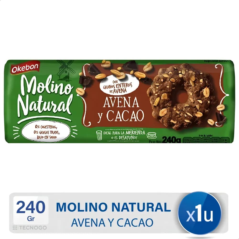 GALLE MOLINO NAT AVENA Y CACAO OKEBON 240G