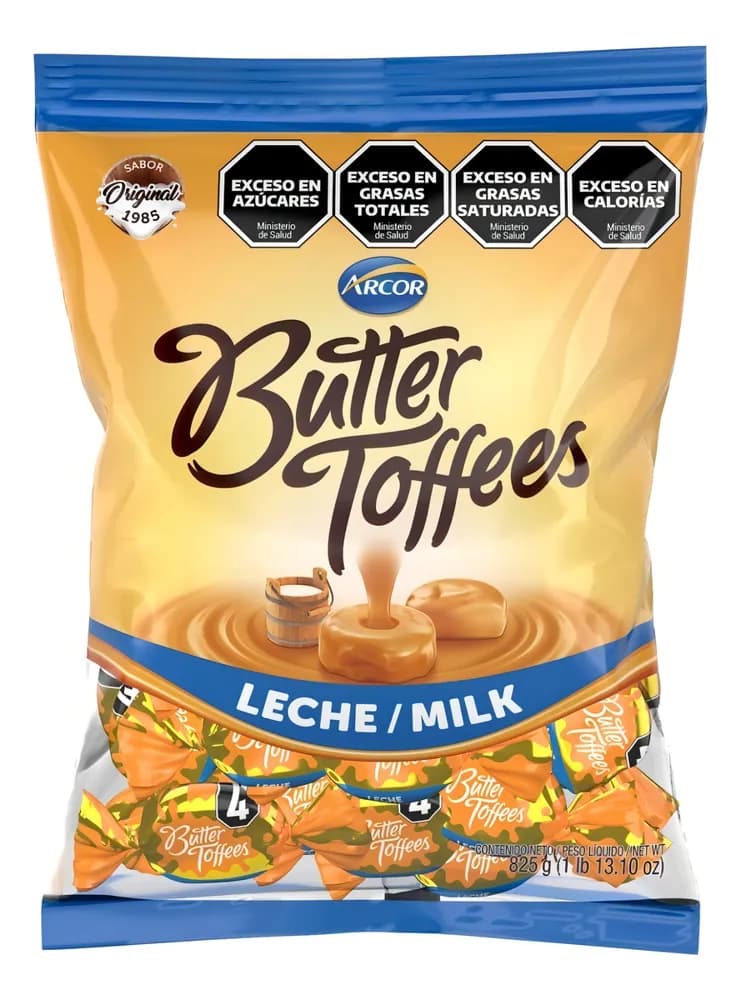 CARA ARCOR BUTTER TOFFEES LECHE 825G